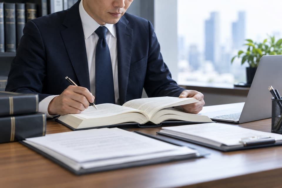 法令資料を調べる実務担当者