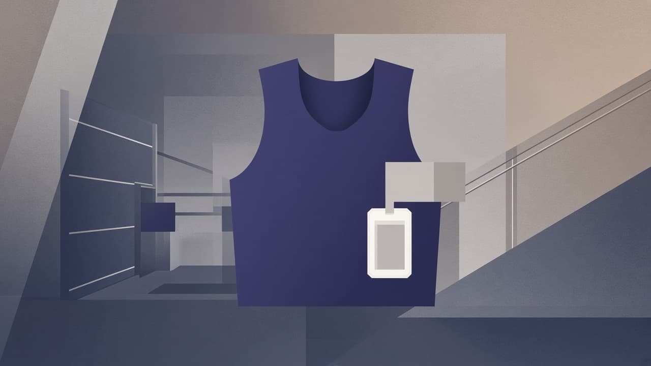 警備員の制服と現場装備を確認するイメージ